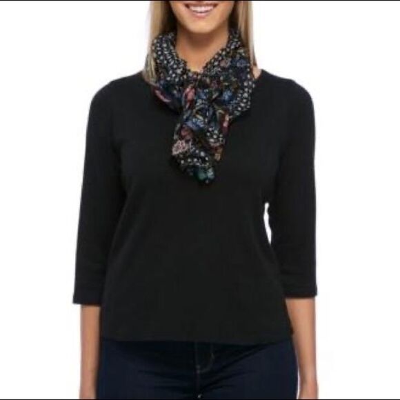Lauren Ralph Lauren Black Samantha Neckwrap - Picture 1 of 3